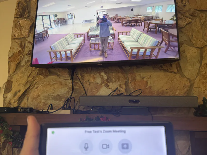Turnkey boardroom with Zoom and Teams integration and streaming AV