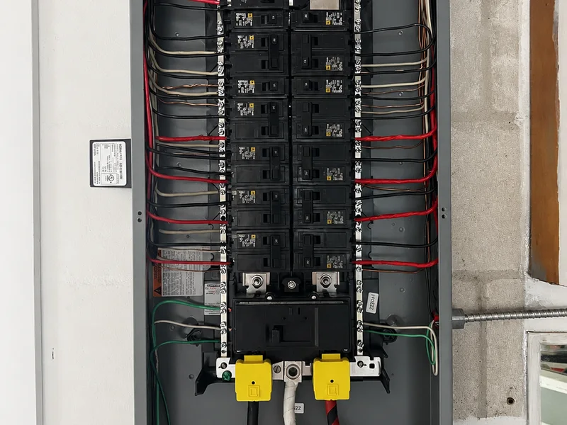 New residential electrical panel and breakers installed in Pinellas County, FL