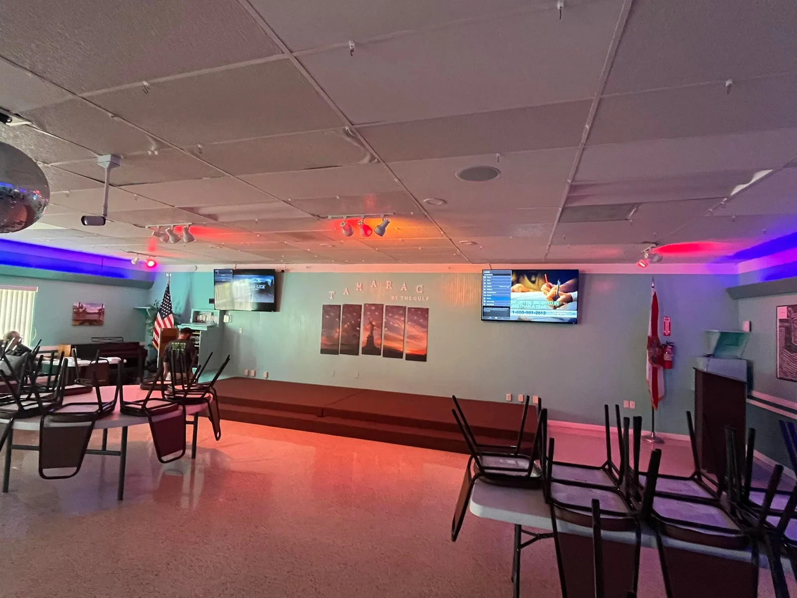 Entertainment AV and PA system in a Pinellas hospitality venue