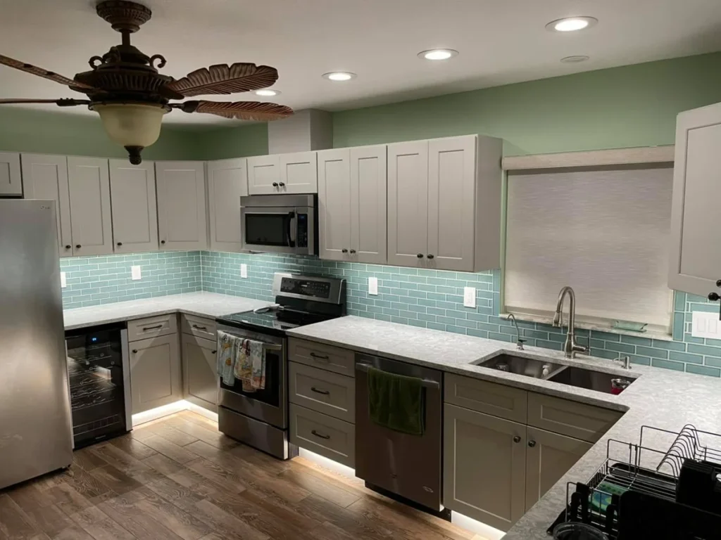 Modern kitchen with recessed and under-cabinet lighting in Pinellas County