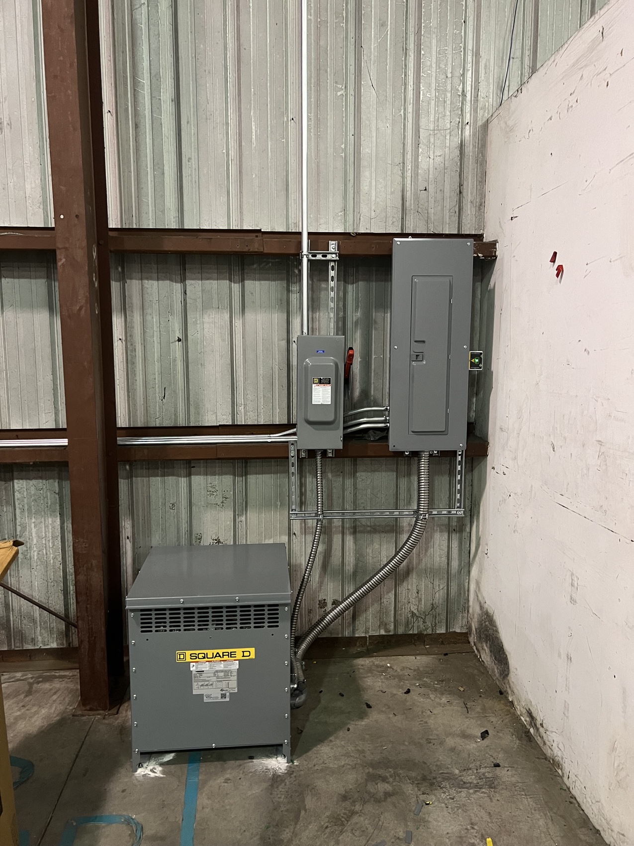 Commercial Square D panel and transformer — Pinellas County FL