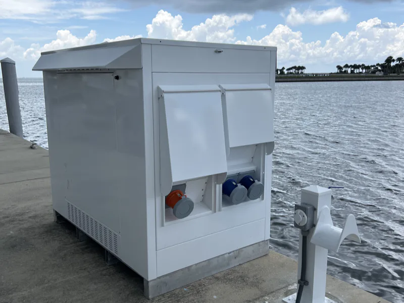 Corrosion-resistant marine electrical hardware for coastal Pinellas conditions